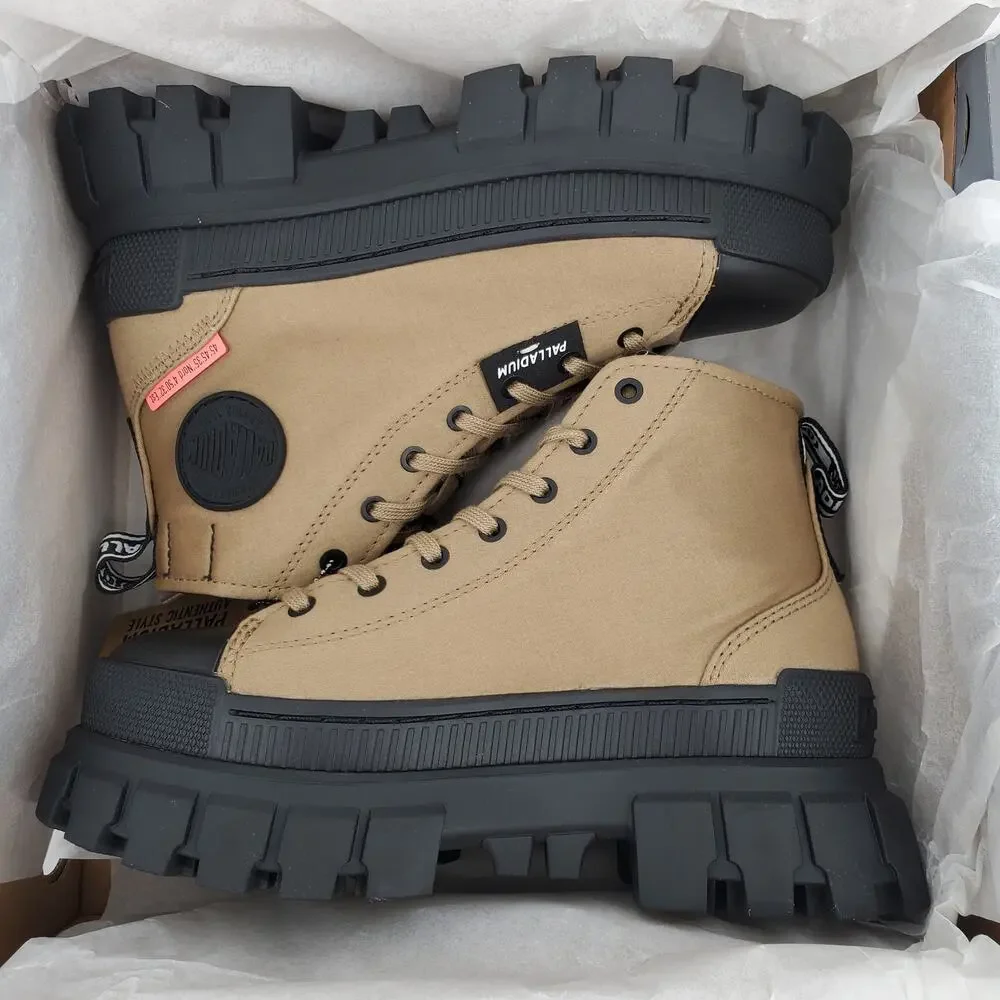 Palladium‎ Revolt HI TX Platform Boots Olive 97242-307-M Womens 6 New